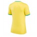 Maillot de foot Brésil Domicile vêtements Femmes Monde 2022 Manches Courtes